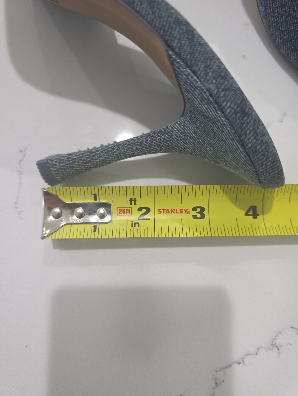 ZARA Blue Denim Heels Slide Sandals U.S. Size 11/42 Euro. NWOT. - Picture 8 of 8